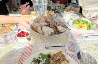 Thanksgiving food preparation